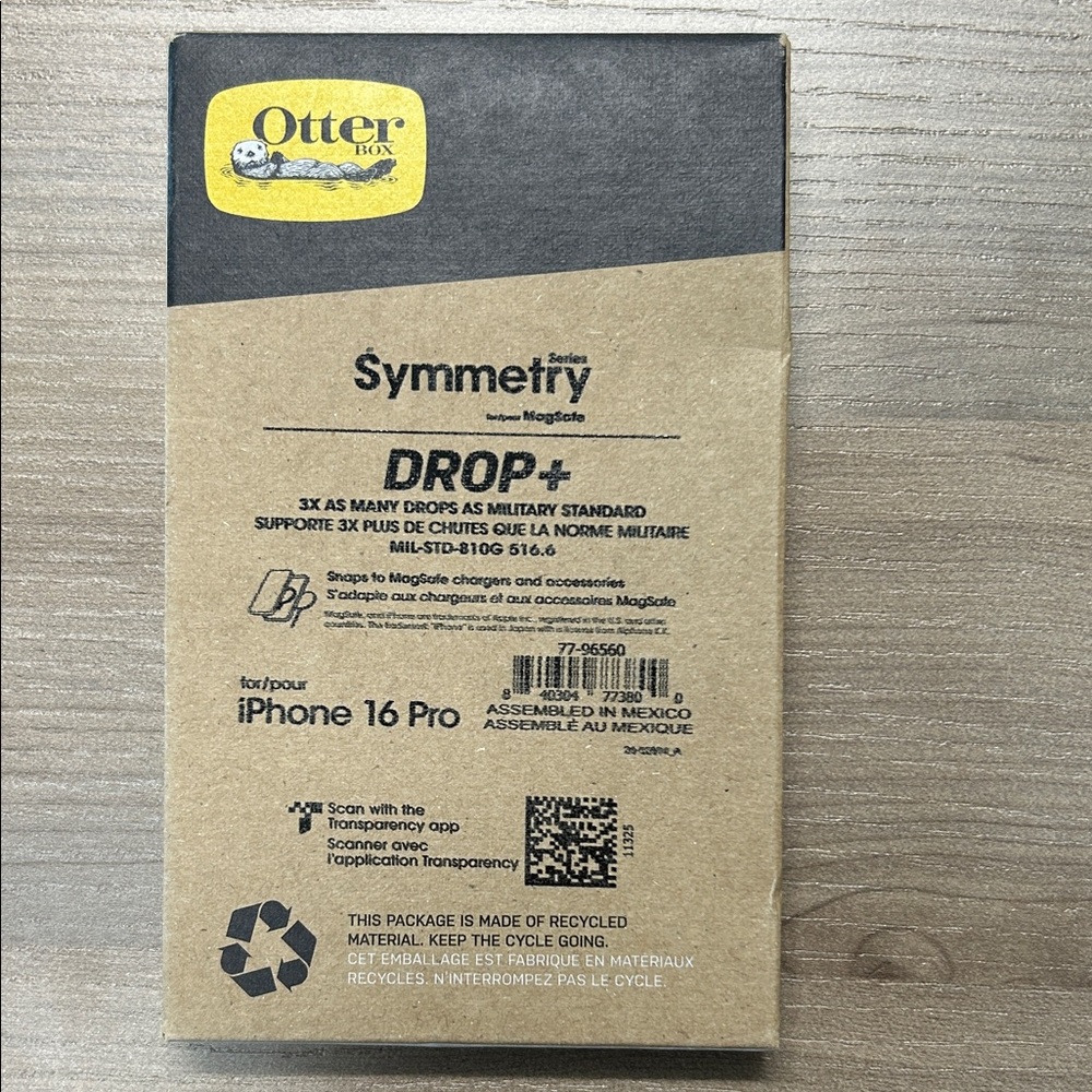 New OtterBox Symmetry Series MagSafe Case for iPhone 16 Pro - Black